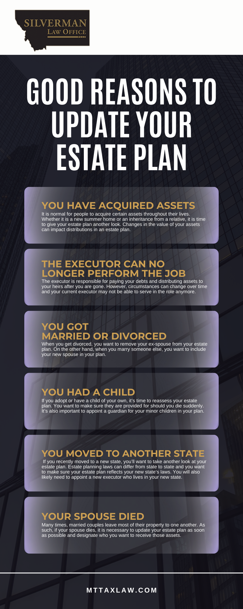 Good Reasons To Update Your Estate Plan Infographic