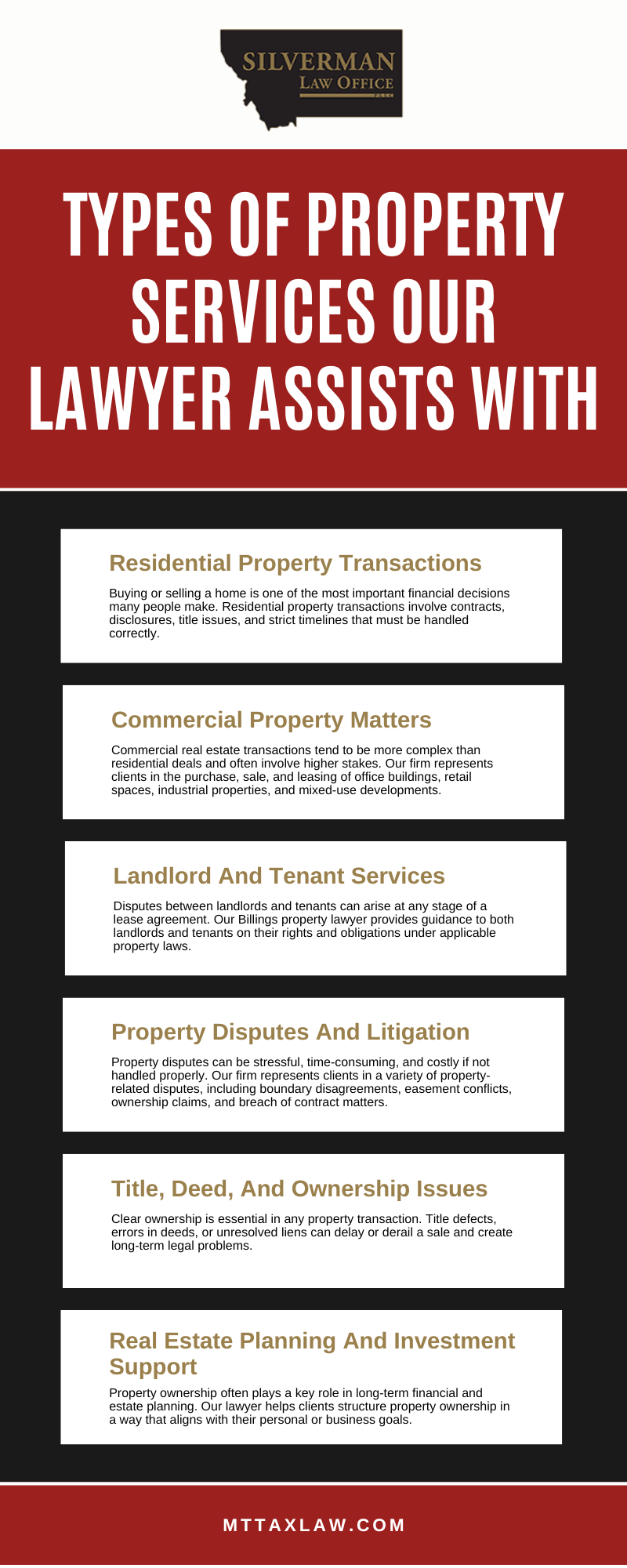 Types Of Property Services Our Lawyer Assists With Infographic